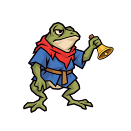 Frog with a bell