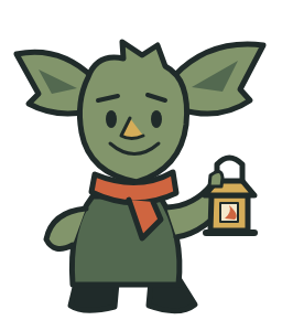 Goblin's workshop host with a lantern